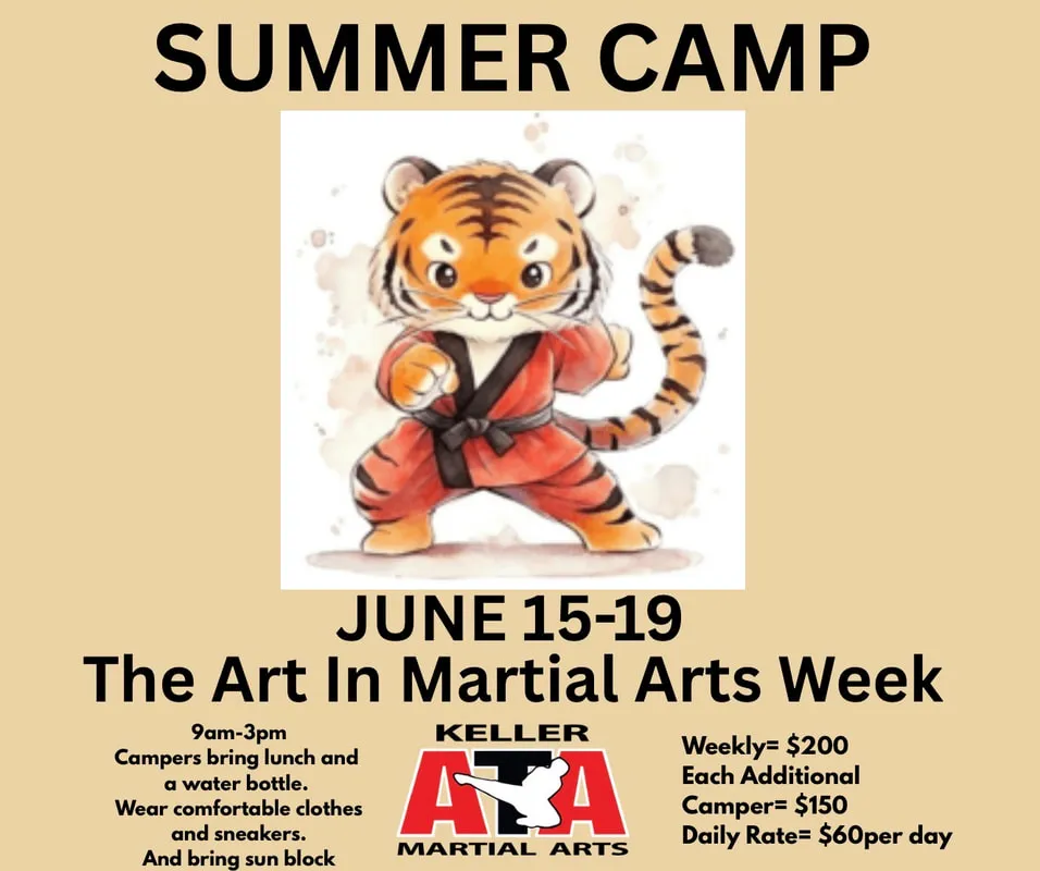 The Art in Martial Arts summer camp flyer